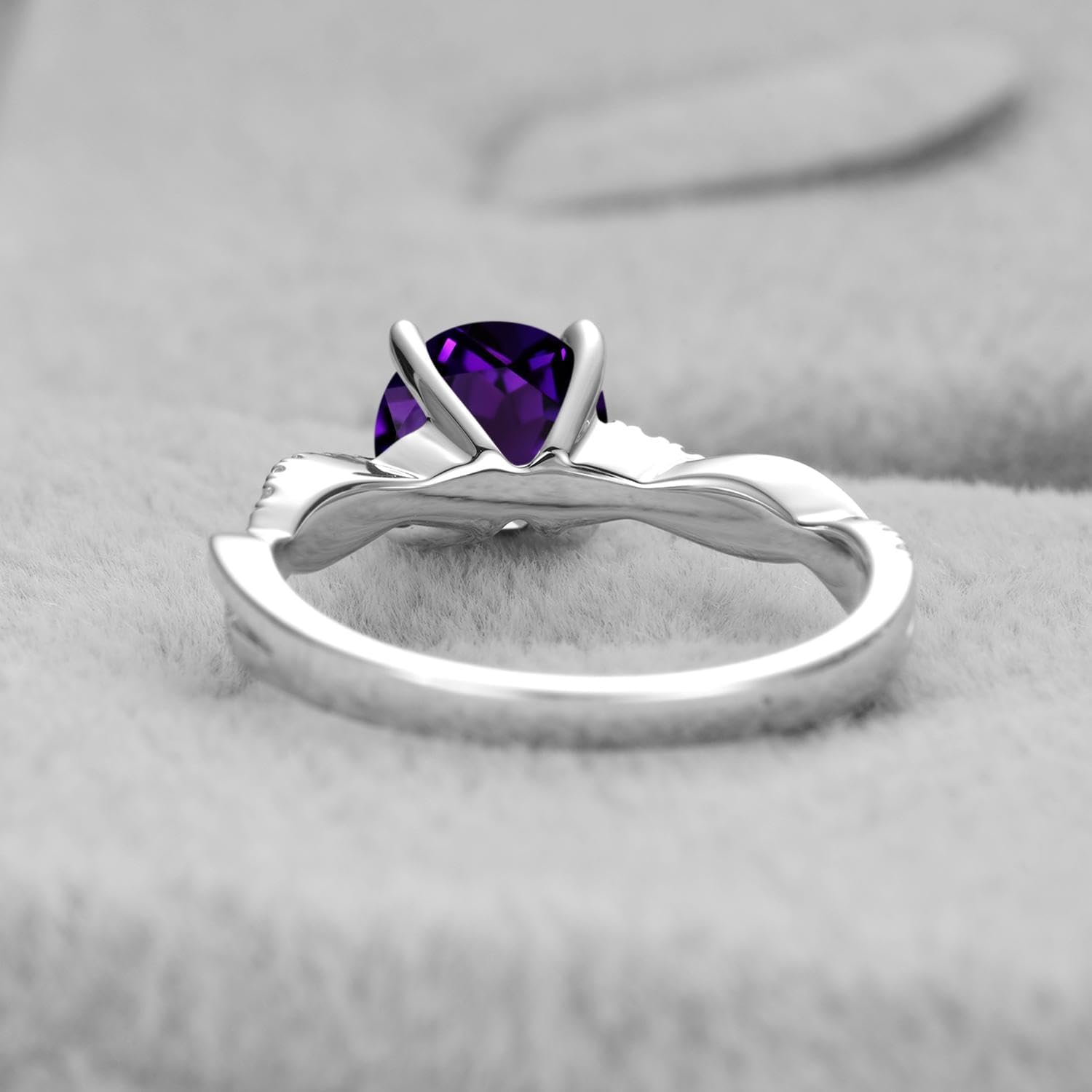 925 Silver Twisted Infinity Promise Ring, Sizes 3-13