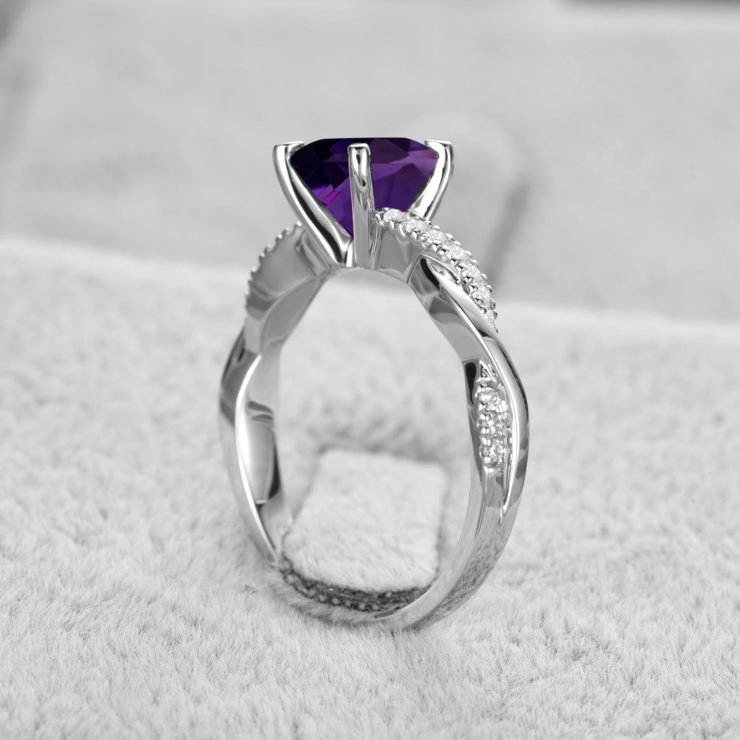 925 Silver Twisted Infinity Promise Ring, Sizes 3-13