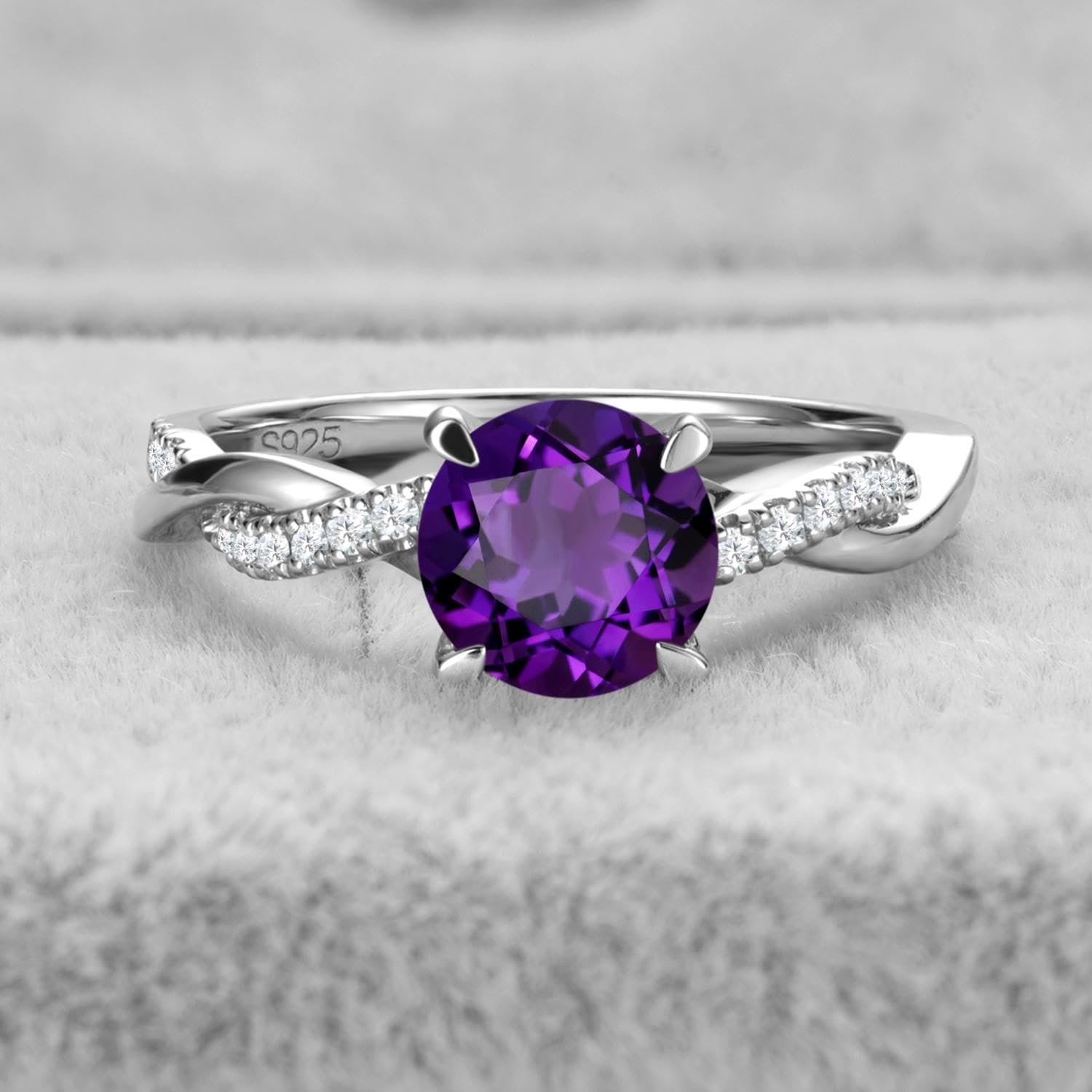 925 Silver Twisted Infinity Promise Ring, Sizes 3-13