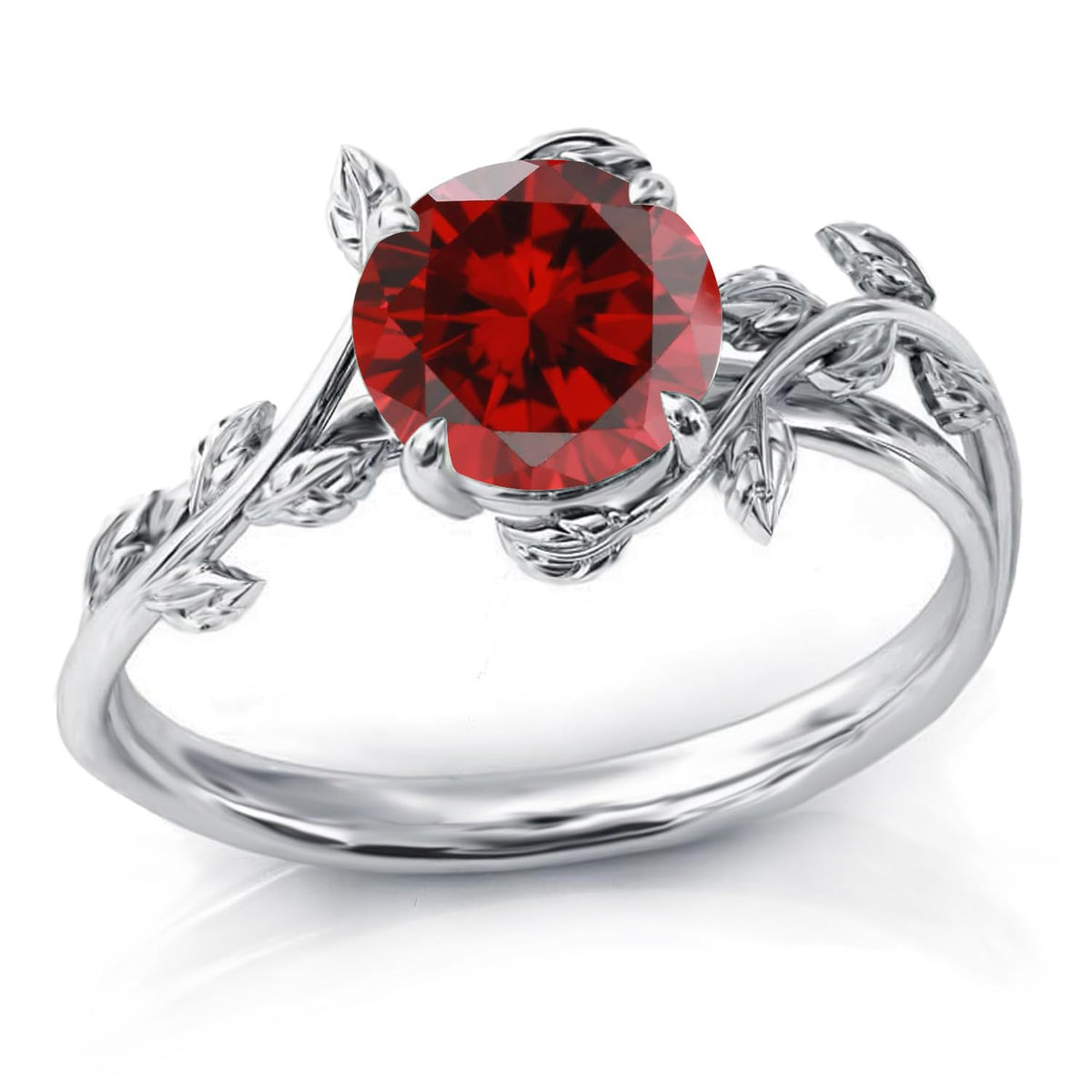 925 Sterling Silver Opal Leaf Promise Ring for Women