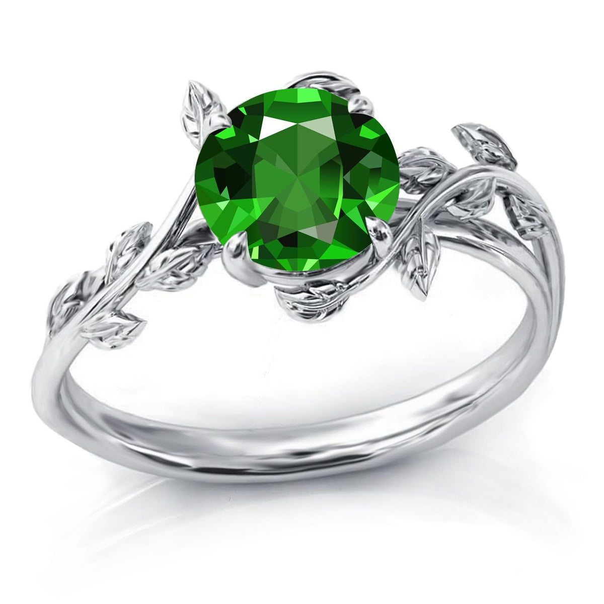925 Sterling Silver Opal Leaf Promise Ring for Women
