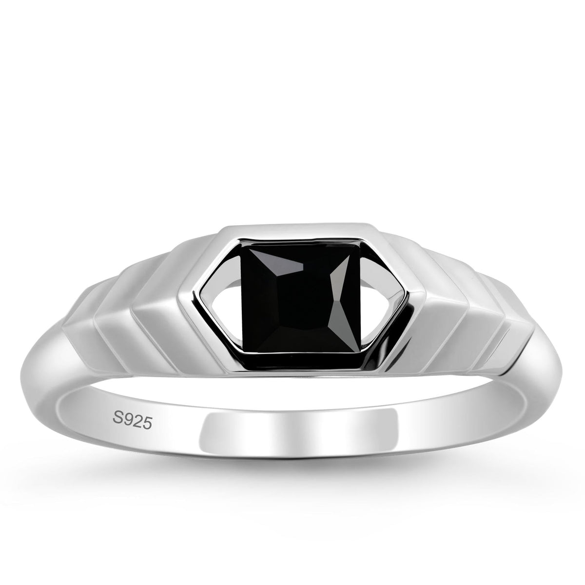 Aquamarine Princess Cut Solitaire Engagement Ring 5x5mm 925 Sterling Silver Unisex Half Bezel Setting Minimalist Geometric Design Anniversary Wedding Promise Ring Size 3-13