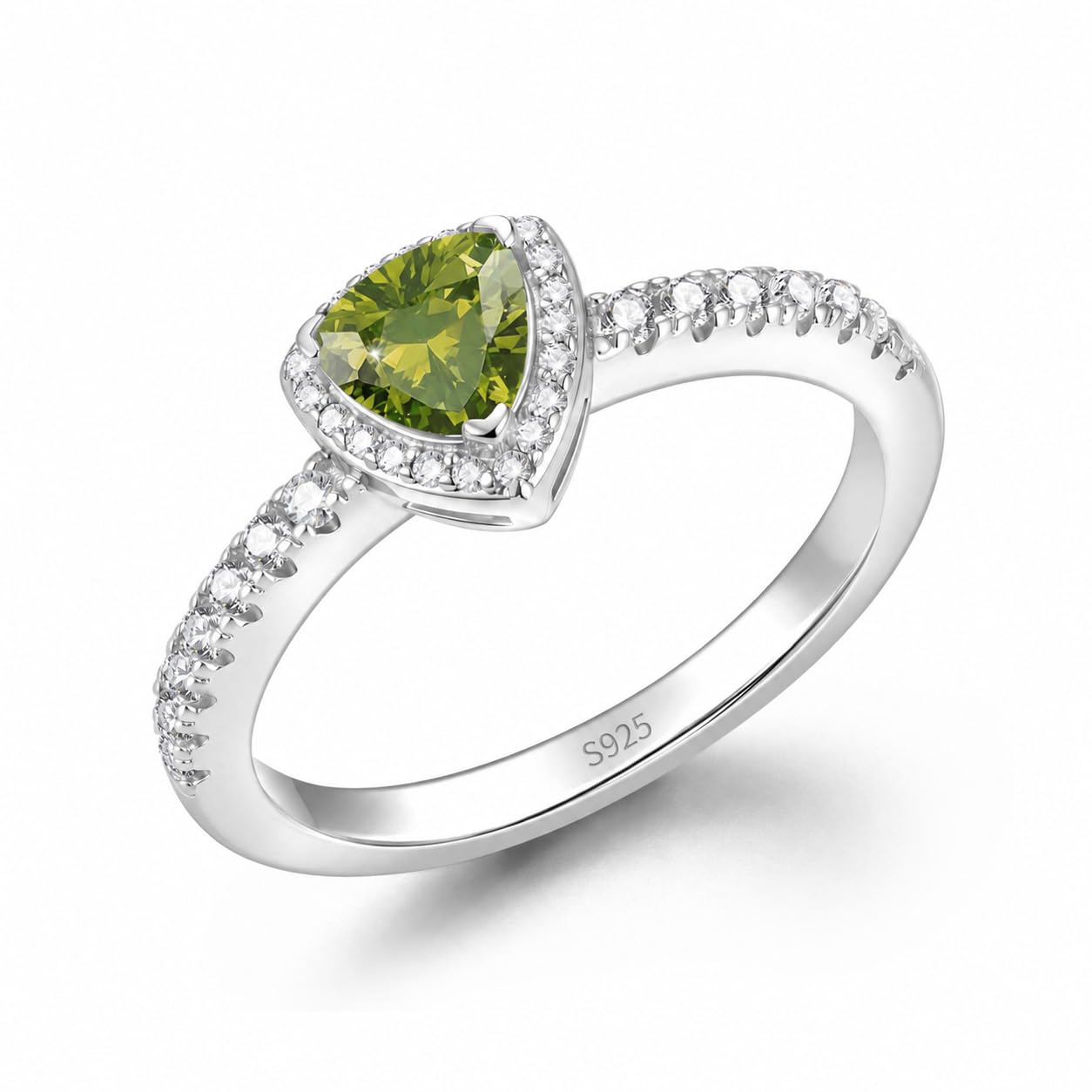 FANCIME Birthstone Ring for Women 925 Sterling Silver Leroy Trinity Gemstone Promise Engagement Ring, Elegant Wedding Jewelry Gift Symbolizing Balance of Love (Size 5-9)