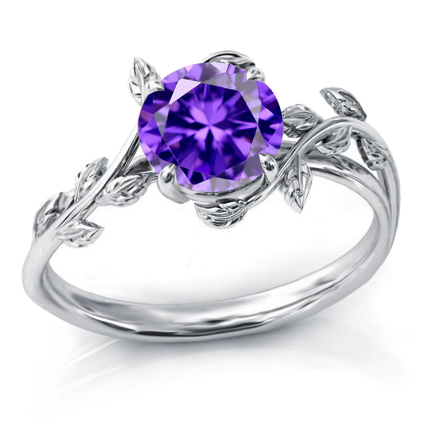 925 Sterling Silver Opal Leaf Promise Ring for Women