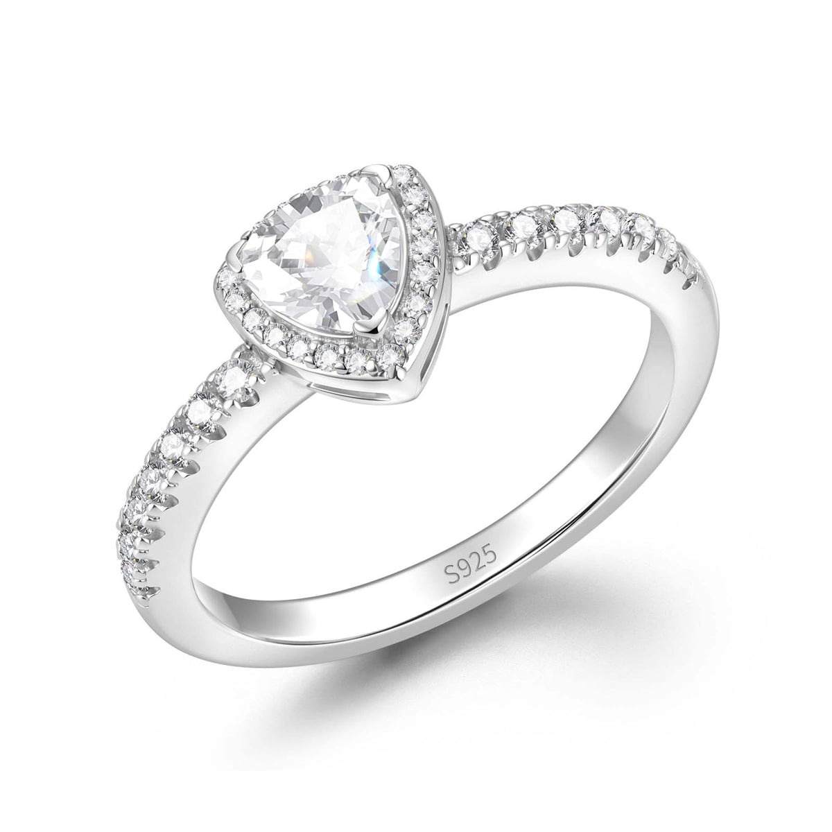 FANCIME Birthstone Ring for Women 925 Sterling Silver Leroy Trinity Gemstone Promise Engagement Ring, Elegant Wedding Jewelry Gift Symbolizing Balance of Love (Size 5-9)