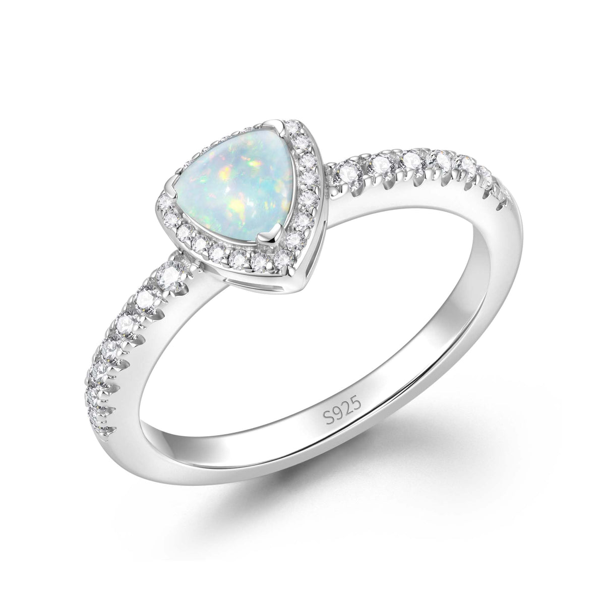 FANCIME Birthstone Ring for Women 925 Sterling Silver Leroy Trinity Gemstone Promise Engagement Ring, Elegant Wedding Jewelry Gift Symbolizing Balance of Love (Size 5-9)