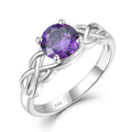 STARCHENIE Birthstone Promise Ring for Women 925 Sterling Silver Celtic Knot Ring Size 5-10