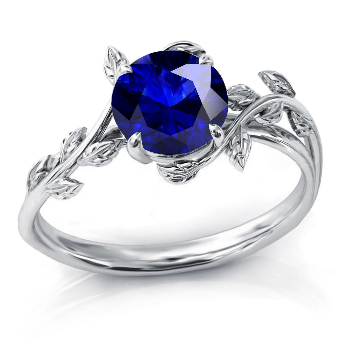 925 Sterling Silver Opal Leaf Promise Ring for Women