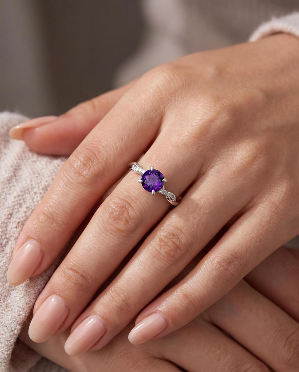 925 Silver Twisted Infinity Promise Ring, Sizes 3-13