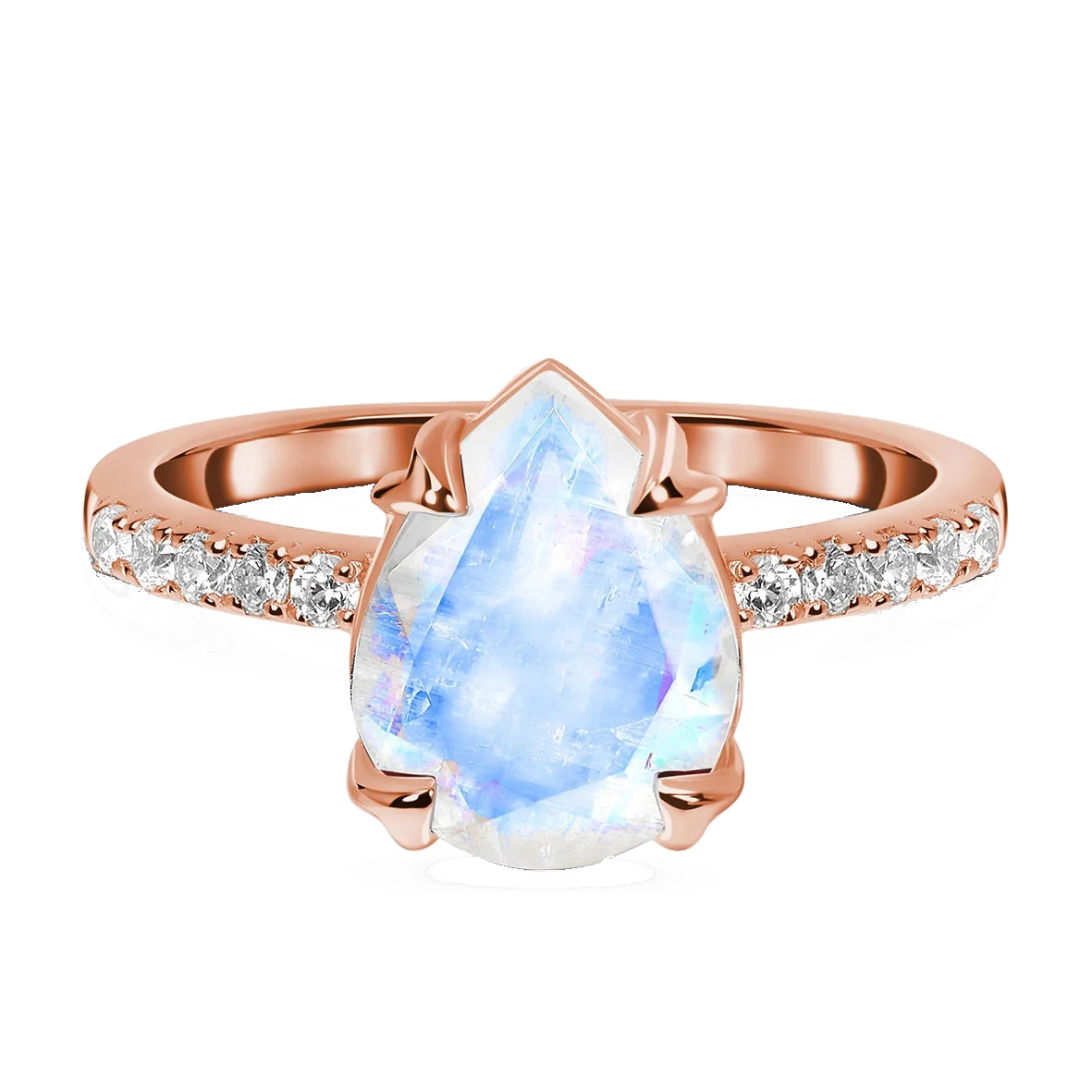 2CT Trillion-Cut Alexandrite & Oval Diamond Ring in 14K White Gold