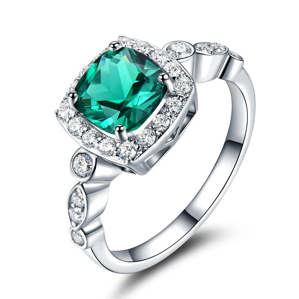 925 Silver Amethyst Halo Ring – Unisex Gift Band