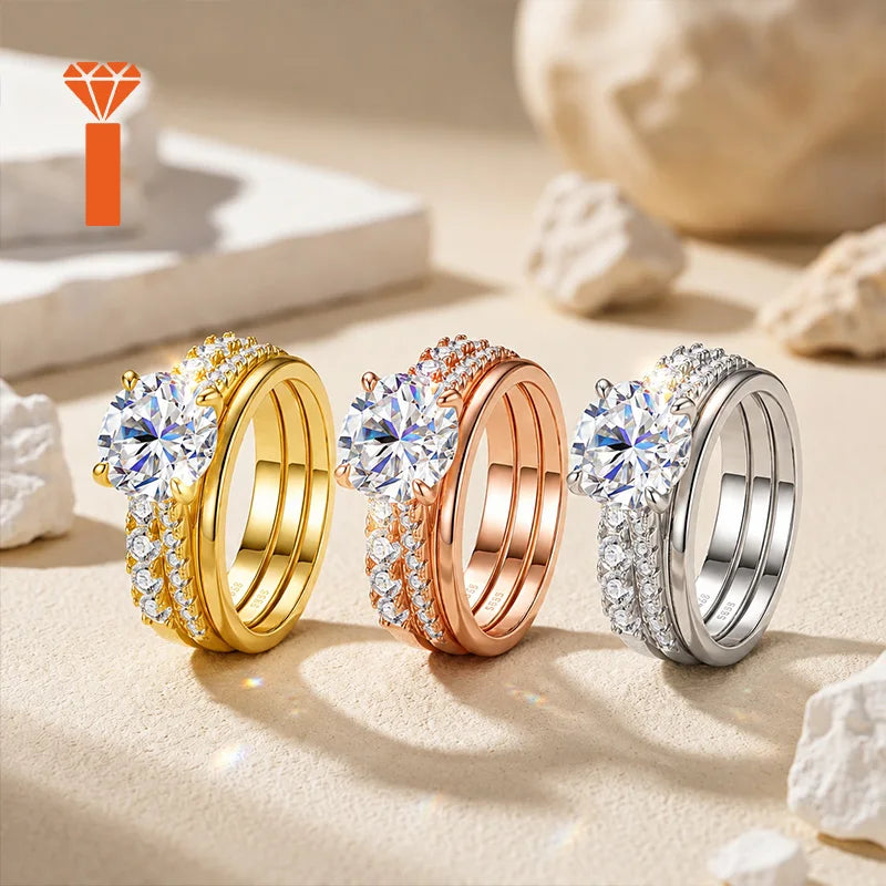 2026 Timeless Floral Cluster Moissanite Ring Premium 925 Silver Four-Stone Halo Versatile Everyday & Bridal Fine Jewelry Rings
