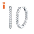 2026 Factory Price Hot Sale Continuous Pave Huggie Moissanite Statement Earrings Everyday Wear High Shine Moissanite Earrings