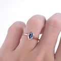 1CT Pear-Cut Lab-Grown Alexandrite Ring, Colour-Change Gemstone