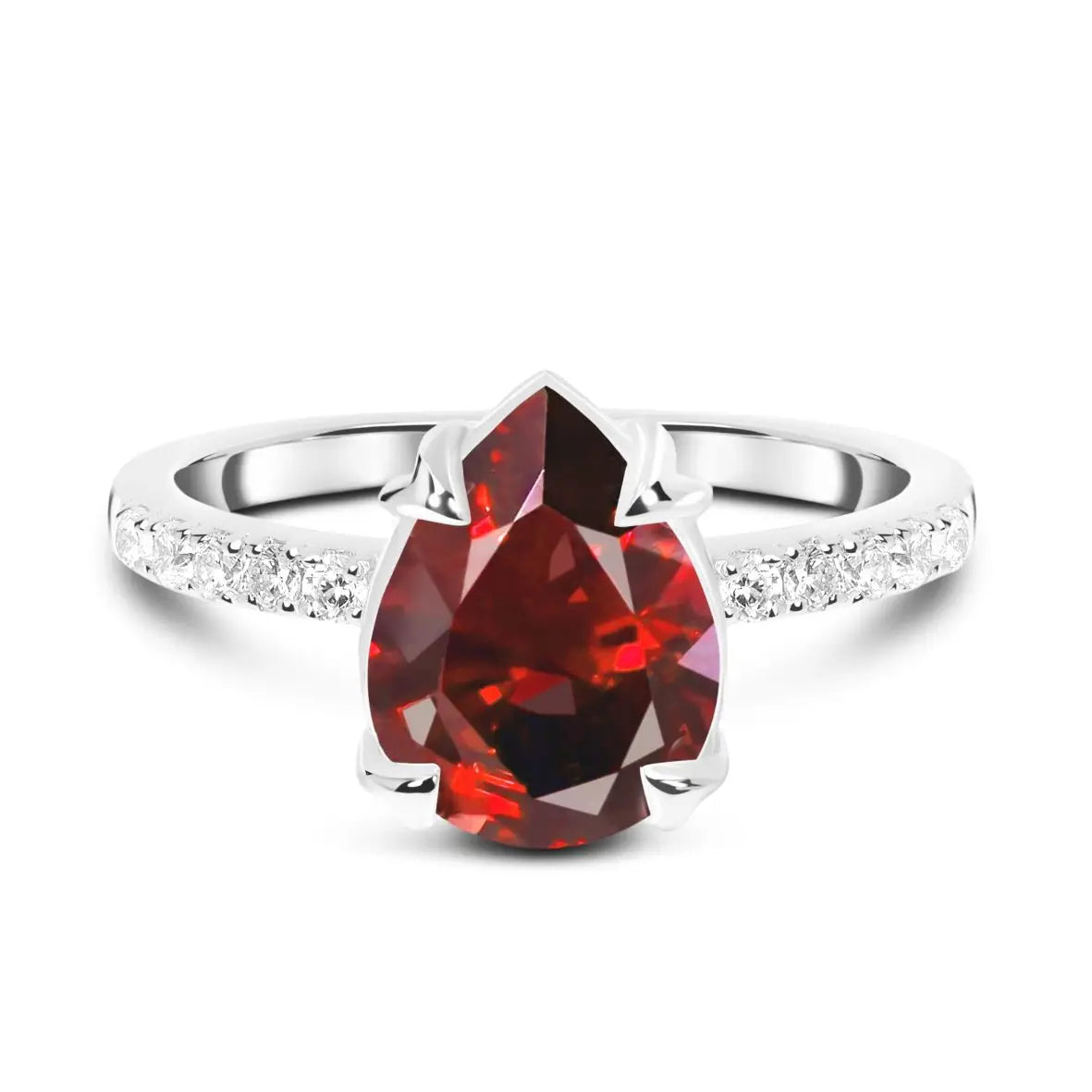 2CT Trillion-Cut Alexandrite & Oval Diamond Ring in 14K White Gold