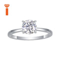 1ct Elegant Everyday & Bridal Statement Rings Minimalist 4-Prong Round-Cut Moissanite Ring, D Color VVS1 Solitaire Promise Ring